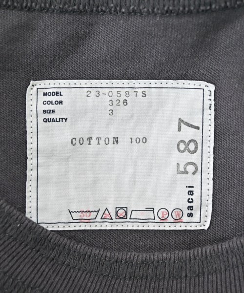 sacai（サカイ）Tシャツ・カットソー グレー サイズ:3(L位) メンズ/2200685674048
