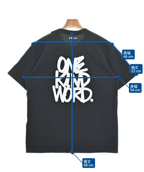sacai（サカイ）Tシャツ・カットソー 黒 サイズ:3(L位) メンズ/2200685674093
