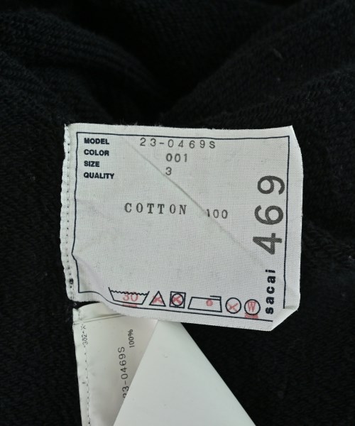 sacai（サカイ）パーカー 黒 サイズ:3(L位) メンズ/2200685847015