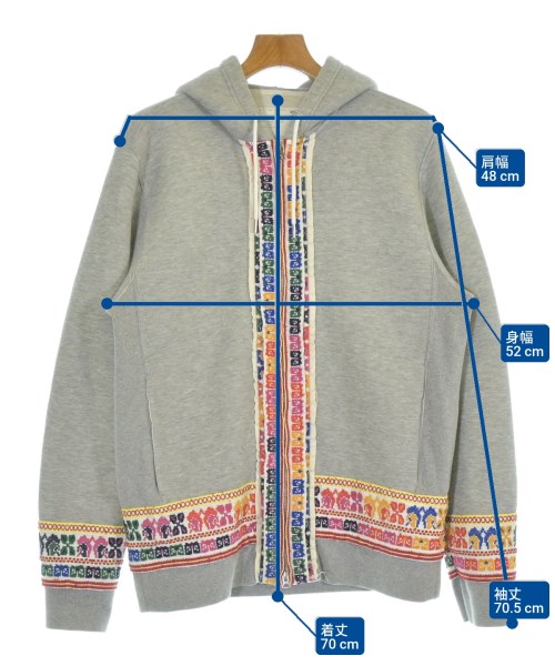 sacai（サカイ）パーカー グレー サイズ:1(S位) メンズ/2200683112023