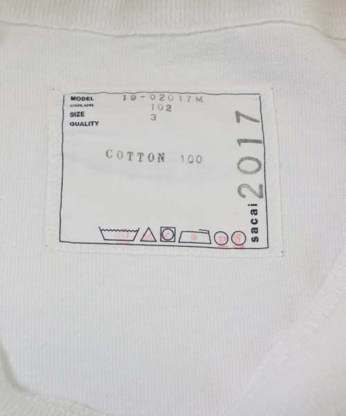sacai（サカイ）Tシャツ・カットソー 白 サイズ:3(L位) メンズ/2200685871386