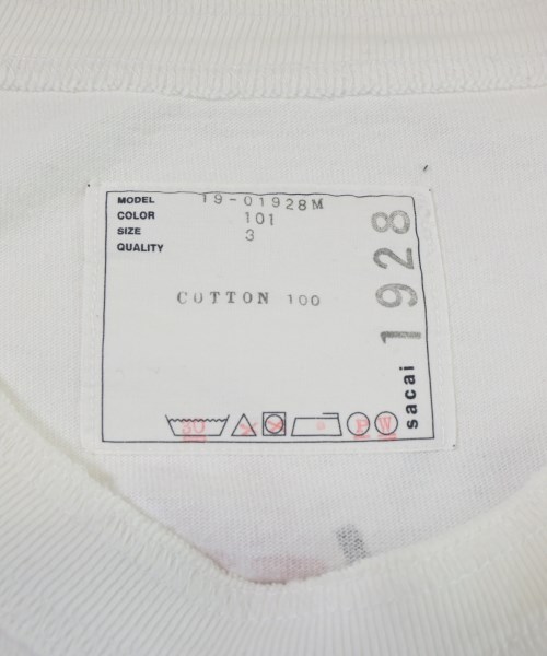 sacai（サカイ）Tシャツ・カットソー 白 サイズ:3(L位) メンズ/2200685871393