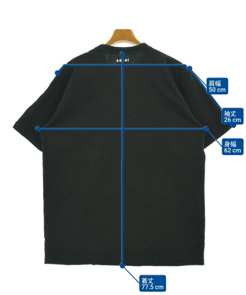sacai（サカイ）Tシャツ・カットソー 黒 サイズ:5(XXL位) メンズ/2200677868509