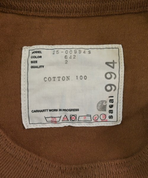 sacai（サカイ）Tシャツ・カットソー 茶 サイズ:2(M位) メンズ/2200687564019