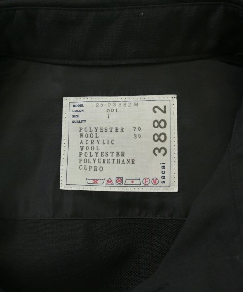 sacai（サカイ）カジュアルシャツ 黒 サイズ:1(S位) メンズ/2200689988035