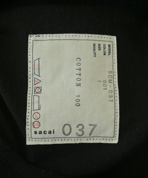 sacai（サカイ）Tシャツ・カットソー 黒 サイズ:1(S位) メンズ/2200690798012