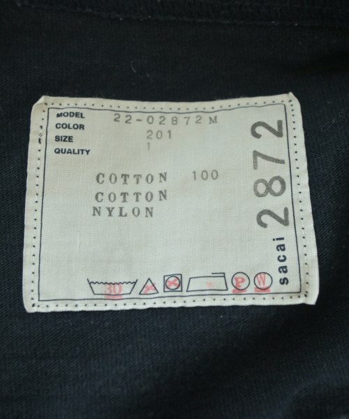 sacai（サカイ）Tシャツ・カットソー 黒 サイズ:1(S位) メンズ/2200691023045