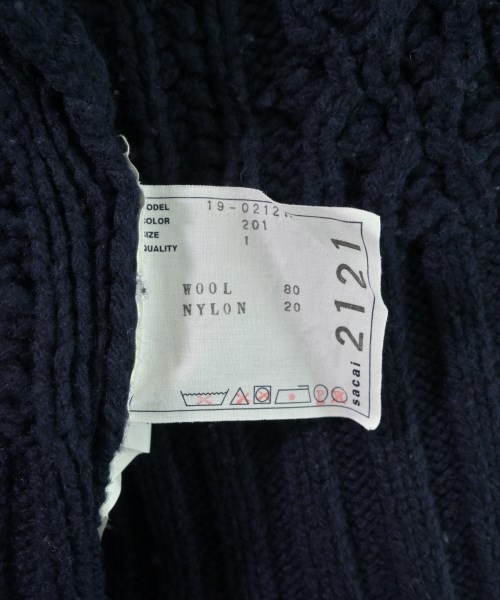 sacai（サカイ）ニット・セーター 紺 サイズ:1(S位) メンズ/2200692414064