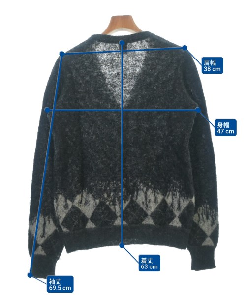 PLEDGE（プレッジ）カーディガン 黒 サイズ:46(M位) メンズ/2200671333799