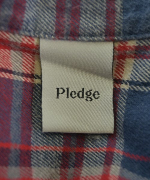 PLEDGE（プレッジ）カジュアルシャツ 青 サイズ:50(L位) メンズ/2200726785016