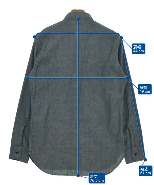 N.HOOLYWOOD（エヌハリウッド）カジュアルシャツ 紺 サイズ:36(S位) メンズ/2200631893059