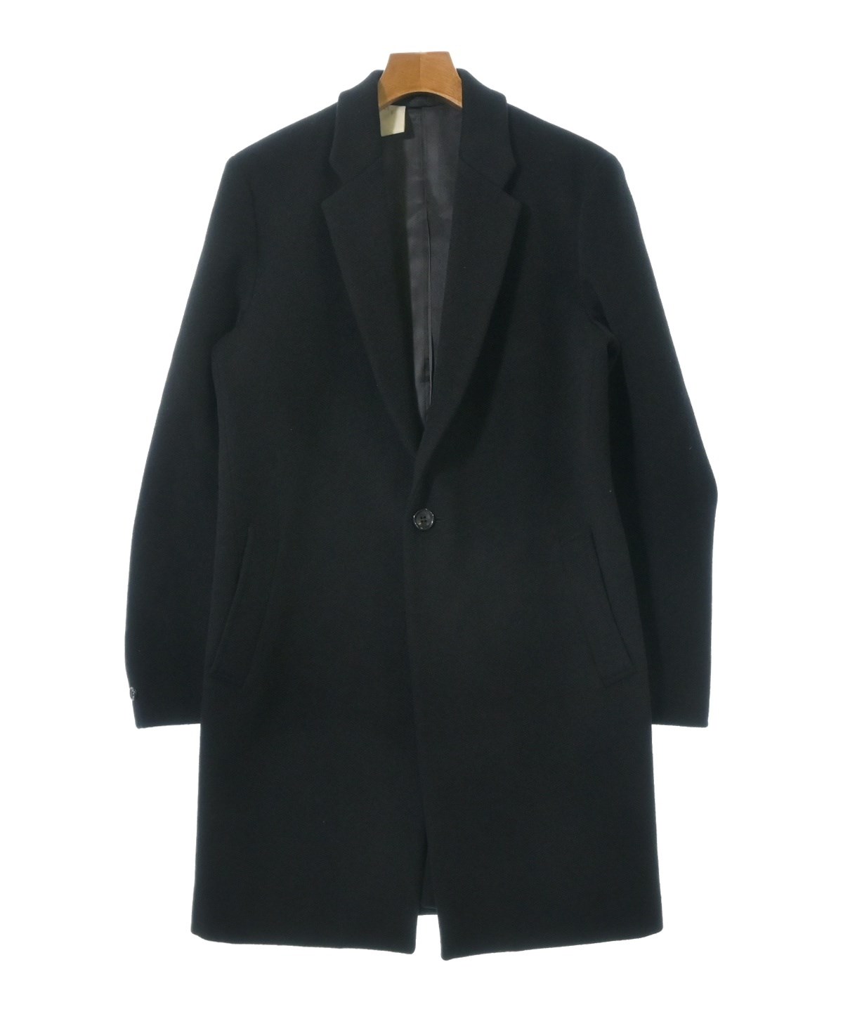 [早い者勝ち]N.HOLLYWOOD 黒 チェスターコート N.HOOLYWOOD（エヌハリウッド）チェスターコート 黒 サイズ:38(M位