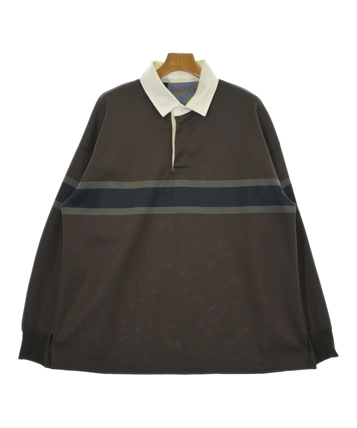 N.HOOLYWOOD（エヌハリウッド）ポロシャツ 茶 サイズ:40(L位) メンズ