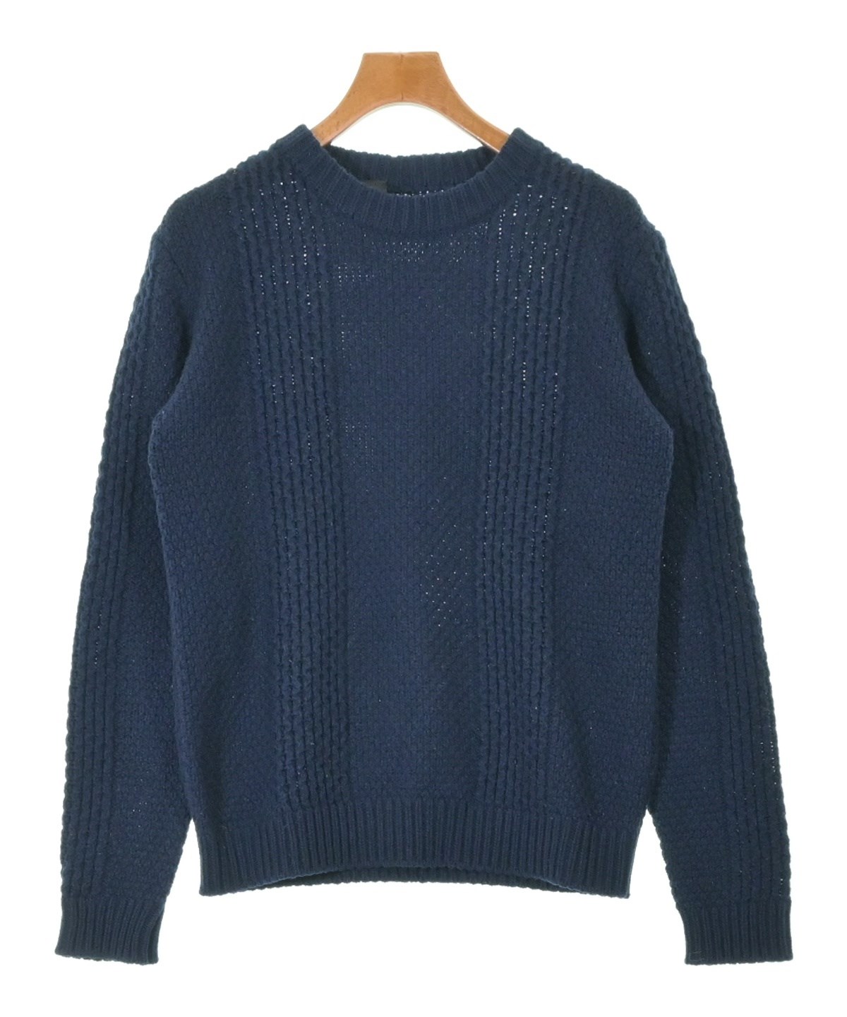 N.HOOLYWOOD ニット・セーター 40(L位) 【古着】【中古】 N.HOOLYWOOD（エヌハリウッド）ニット・セーター 紺 サイズ:40(L位