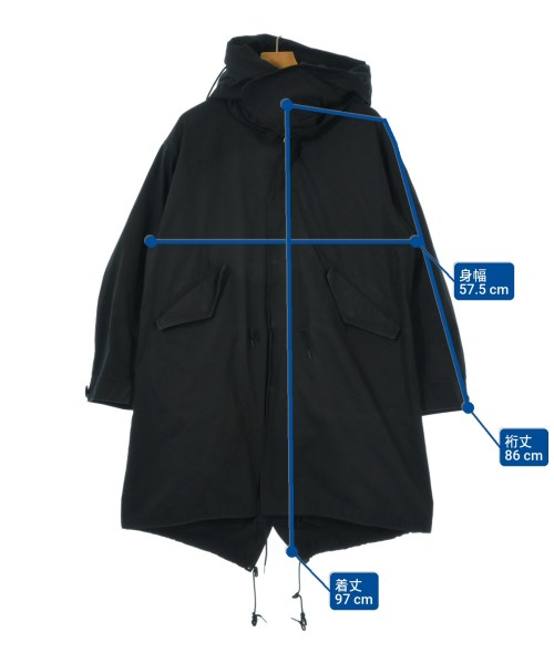 N.HOOLYWOOD（エヌハリウッド）モッズコート 黒 サイズ:36(S位) メンズ/2200648100133