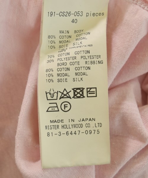 N.HOOLYWOOD（エヌハリウッド）Tシャツ・カットソー ピンク サイズ:40(L位) メンズ/2200725160081