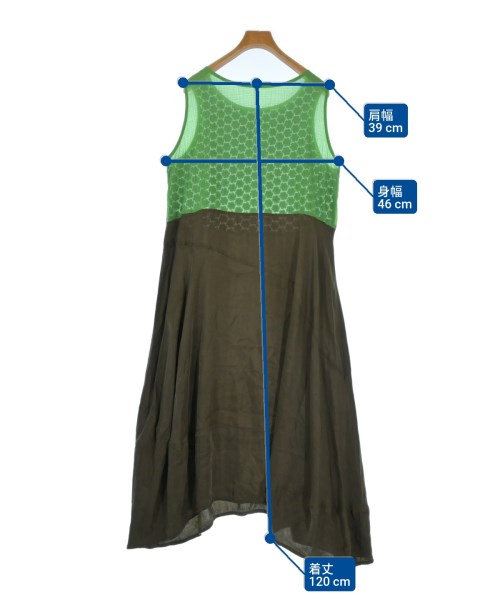 sunao kuwahara（スナオクワハラ）ワンピース カーキ サイズ:2(M位) レディース/2200623927021