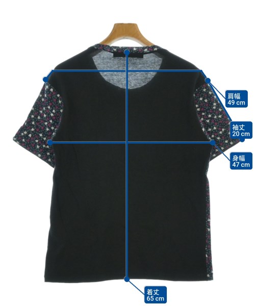 mercibeaucoup,（メルシーボークー）Tシャツ・カットソー 黒 サイズ:3(L位) メンズ/2200650341012