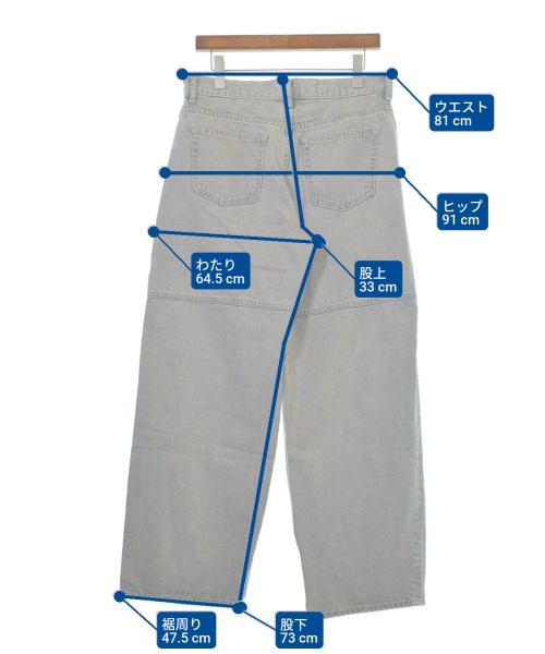 BLACK by moussy（ブラックバイマウジー）デニムパンツ グレー サイズ:26(M位) レディース/2200605972162