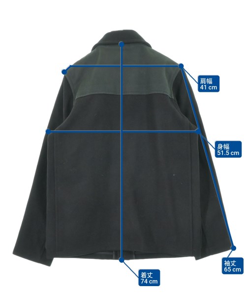 MHL.（エムエイチエル）ピーコート 黒 サイズ:S メンズ/2200620559027