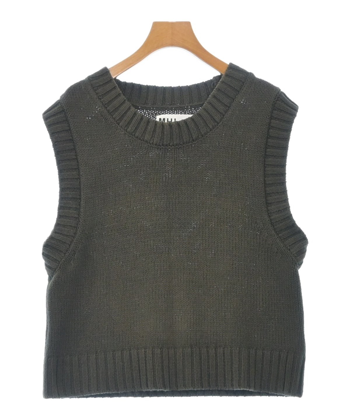 MHL. エムエイチエル　ウールベスト　ニットベスト　ダークグレー　2 MHL.（エムエイチエル）ベスト グレー サイズ:2(M位) レディース