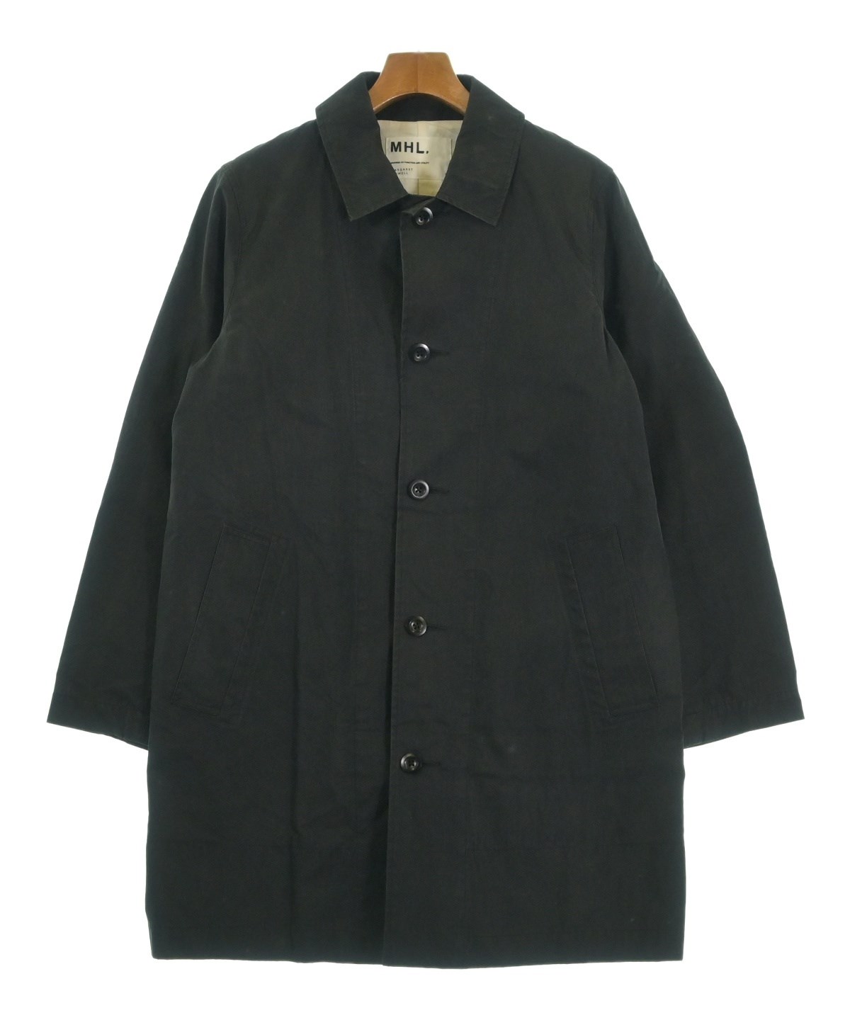 MHL.（エムエイチエル）ステンカラーコート 黒 サイズ:M メンズ