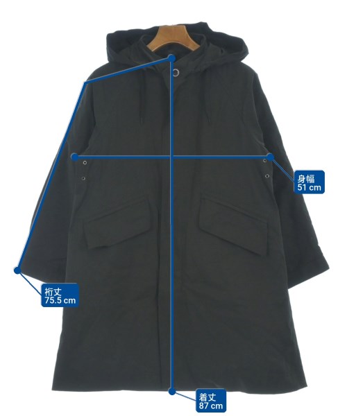 MHL.（エムエイチエル）モッズコート 黒 サイズ:1(S位) メンズ/2200626155063