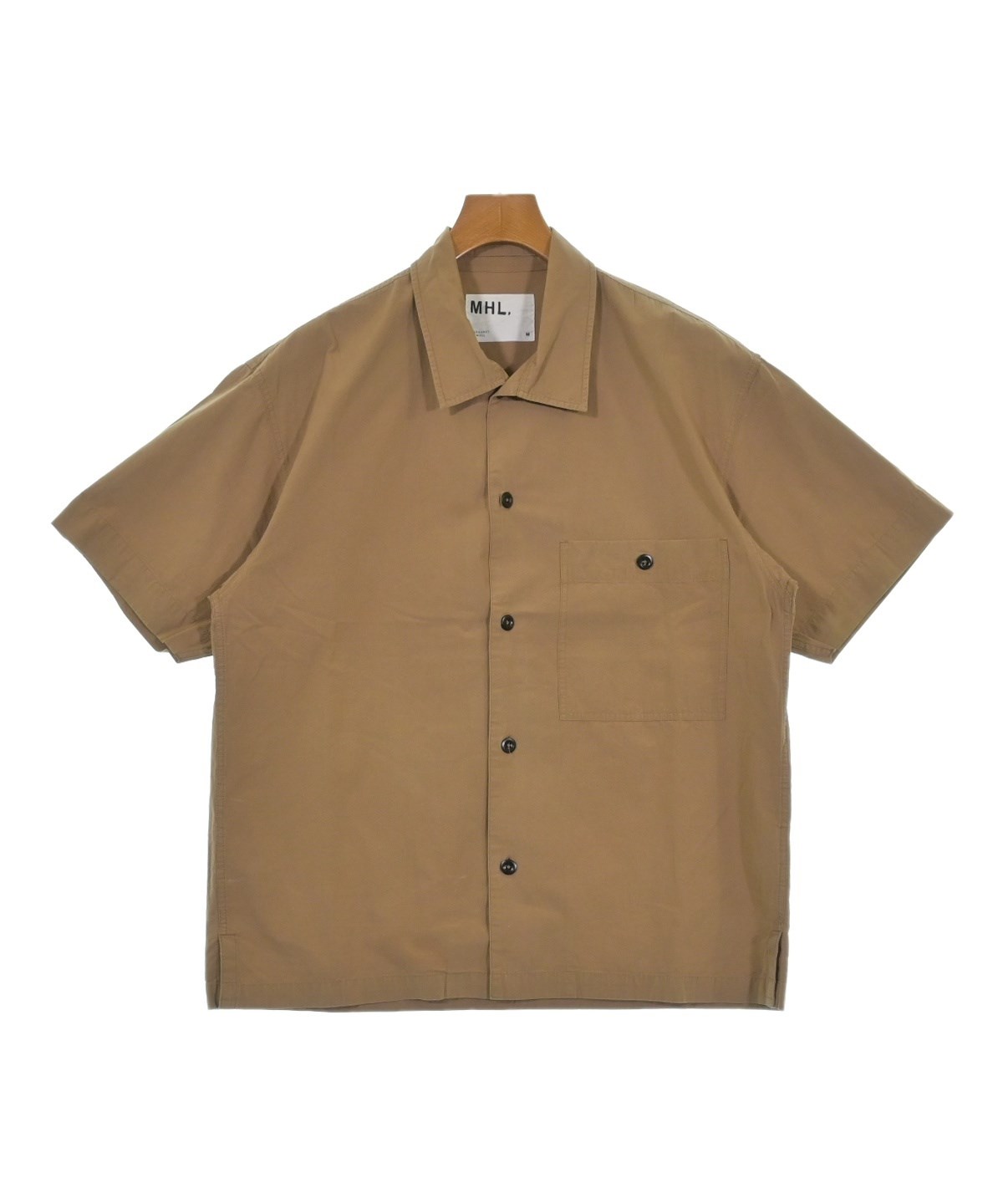 MHL. エムエイチエル カジュアルシャツ M カーキ 【古着】【中古】【送料無料】 MHL.（エムエイチエル）カジュアルシャツ カーキ サイズ:M メンズ