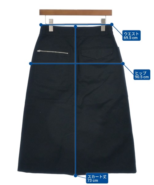 MHL.（エムエイチエル）ロング・マキシ丈スカート 紺 サイズ:2(M位) レディース/2200626831011