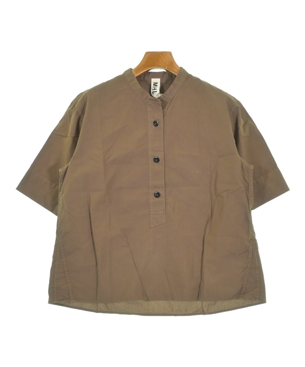 MHL.（エムエイチエル）カジュアルシャツ 茶 サイズ:1(S位) レディース