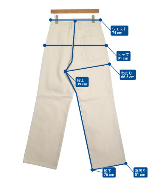 MHL.（エムエイチエル）デニムパンツ 白 サイズ:27(XS位) メンズ/2200642276148