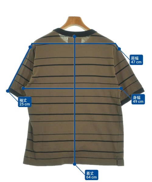 MHL.（エムエイチエル）Tシャツ・カットソー 茶 サイズ:L メンズ/2200644357111