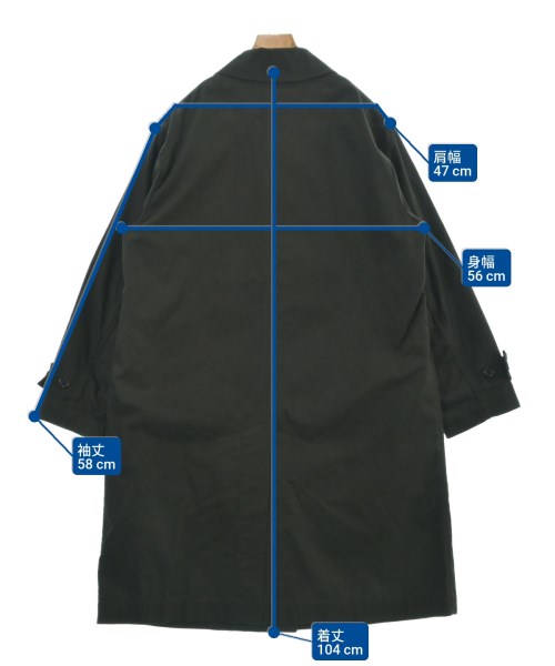 MHL.（エムエイチエル）ステンカラーコート 黒 サイズ:3(L位) レディース/2200627465017