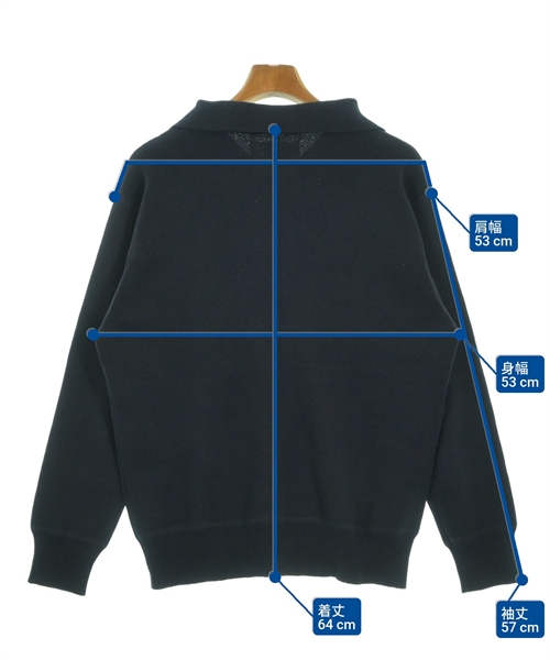 MHL.（エムエイチエル）ニット・セーター 紺 サイズ:M メンズ/2200627992070