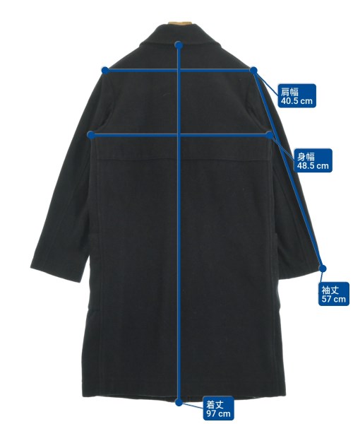 MHL.（エムエイチエル）ステンカラーコート 黒 サイズ:2(M位) レディース/2200630039014