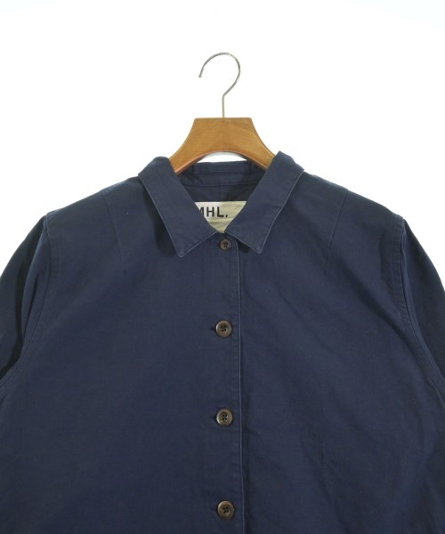 MHL.（エムエイチエル）ステンカラーコート 紺 サイズ:1(S位) レディース/2200630039021