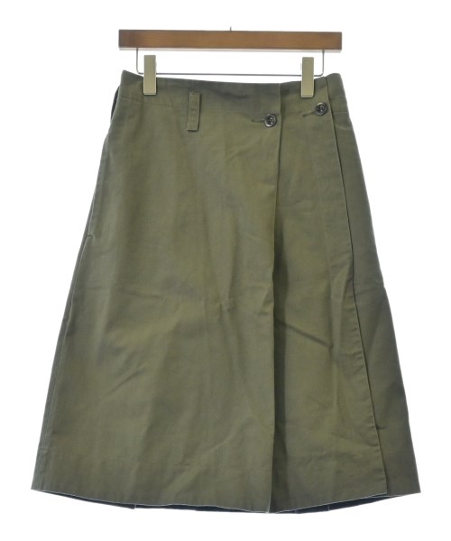 MHL.（エムエイチエル）ひざ丈スカート カーキ サイズ:0(XS位) レディース/2200632287031