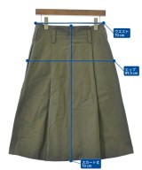 MHL.（エムエイチエル）ひざ丈スカート カーキ サイズ:0(XS位) レディース/2200632287031