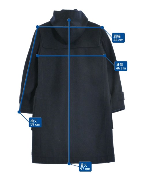 MHL.（エムエイチエル）ダッフルコート 紺 サイズ:1(S位) レディース/2200630104019