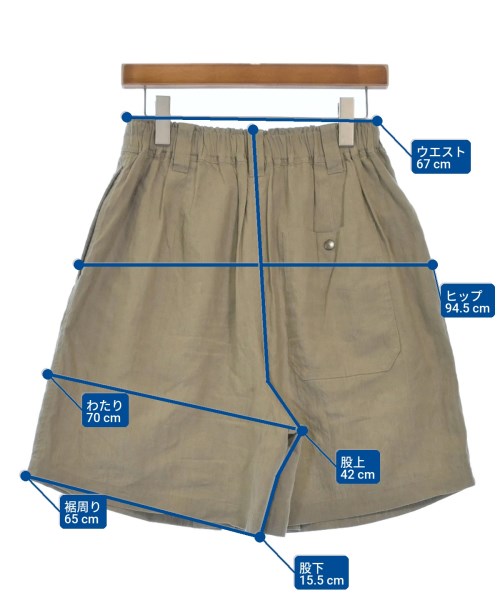 MHL.（エムエイチエル）ショートパンツ カーキ サイズ:2(M位) レディース/2200617208051