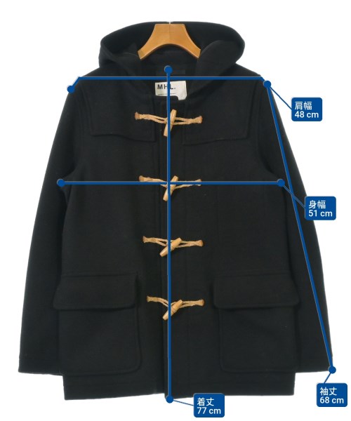 MHL.（エムエイチエル）ダッフルコート 黒 サイズ:L メンズ/2200618417018