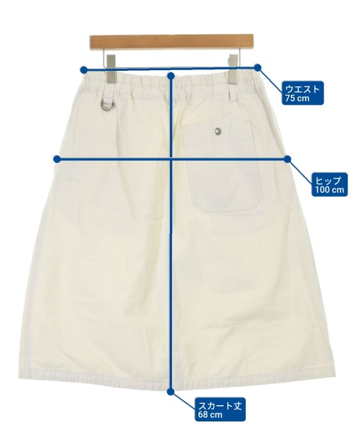 MHL.（エムエイチエル）ロング・マキシ丈スカート 白 サイズ:3(L位) レディース/2200609835012