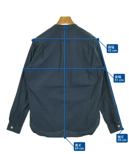 MHL.（エムエイチエル）カジュアルシャツ 紺 サイズ:S メンズ/2200565624026