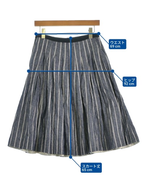 MHL.（エムエイチエル）ロング・マキシ丈スカート 紺 サイズ:1(S位) レディース/2200671869090