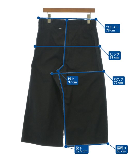 MHL.（エムエイチエル）クロップドパンツ 黒 サイズ:0(XS位) レディース/2200676079074