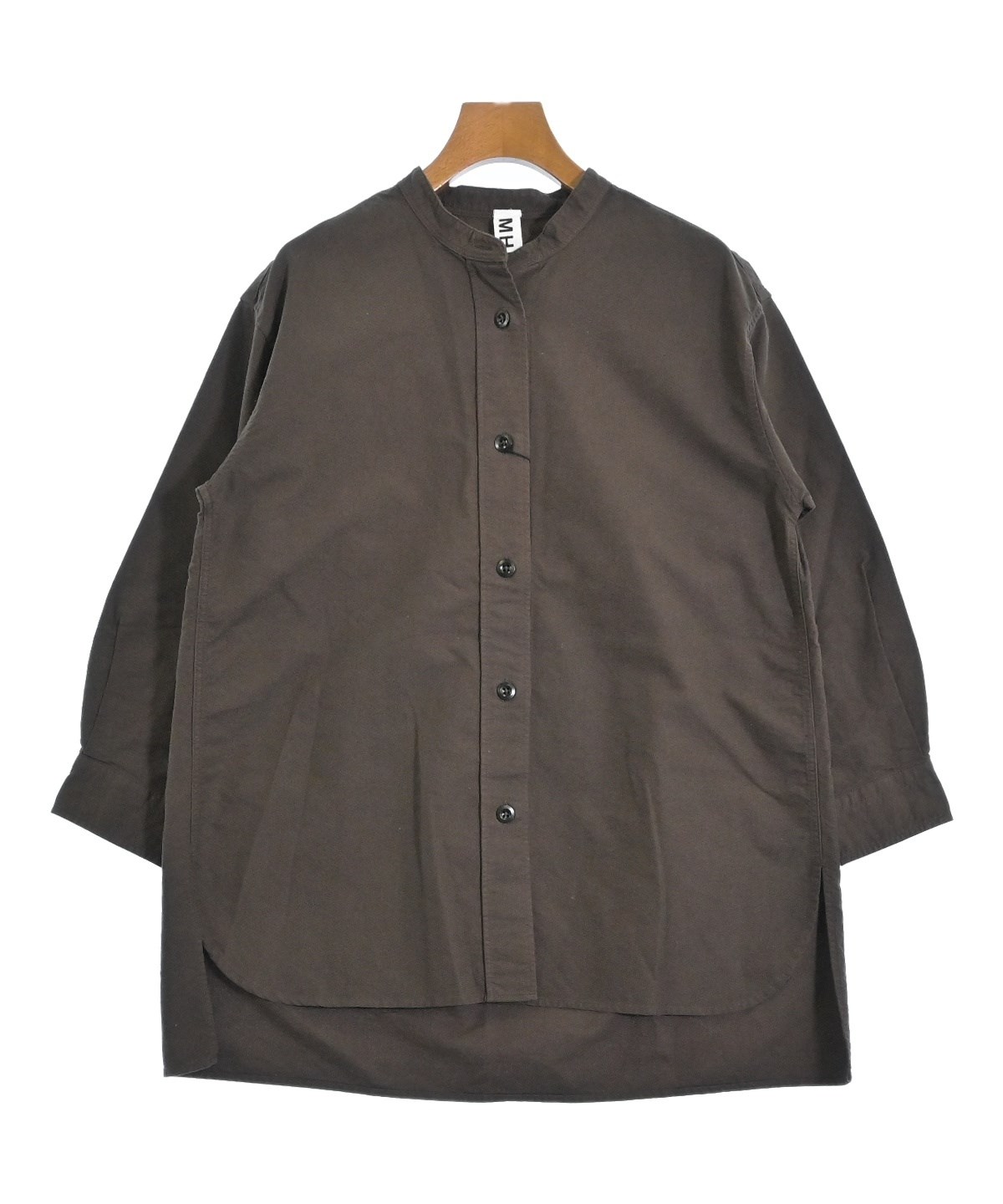 MHL. エムエイチエル カジュアルシャツ 1(S位) キャメル 【古着】【中古】 MHL.（エムエイチエル）カジュアルシャツ 茶 サイズ:1(S位) レディース