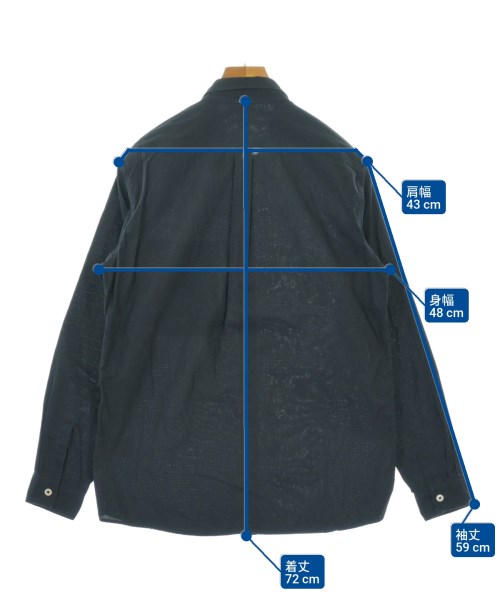 MHL.（エムエイチエル）カジュアルシャツ 紺 サイズ:S メンズ/2200657841706