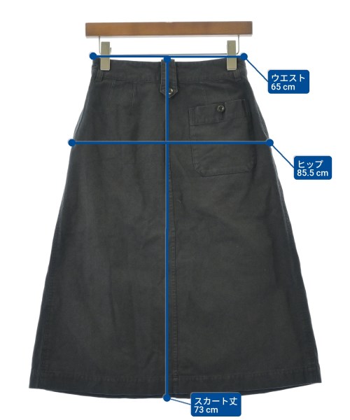 MHL.（エムエイチエル）ひざ丈スカート 黒 サイズ:1(S位) レディース/2200660487038