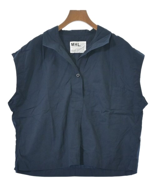 MHL.(エムエイチエル)ブラウス 紺 サイズ:2(M位)/2200656212422