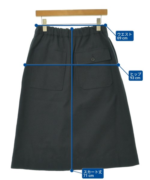 MHL.（エムエイチエル）ロング・マキシ丈スカート 黒 サイズ:1(S位) レディース/2200661179086